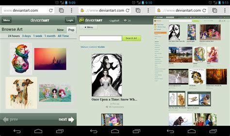 deviantart mobile site.